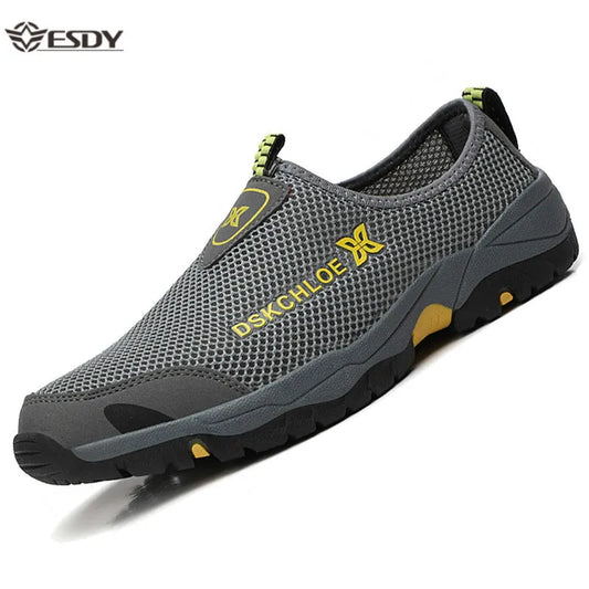 Summer Mesh Shoes Men Sneakers Plus Size Lightweight Breathable Walking Footwear 2020 New Slip-On Comfortable Casual Men's Shoes