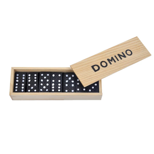 Kids Wooden Box Dominoes Set Toy Traditional Classic Children 28 Domino Family Game Travel Gam Traditional Educational Toy TSLM1