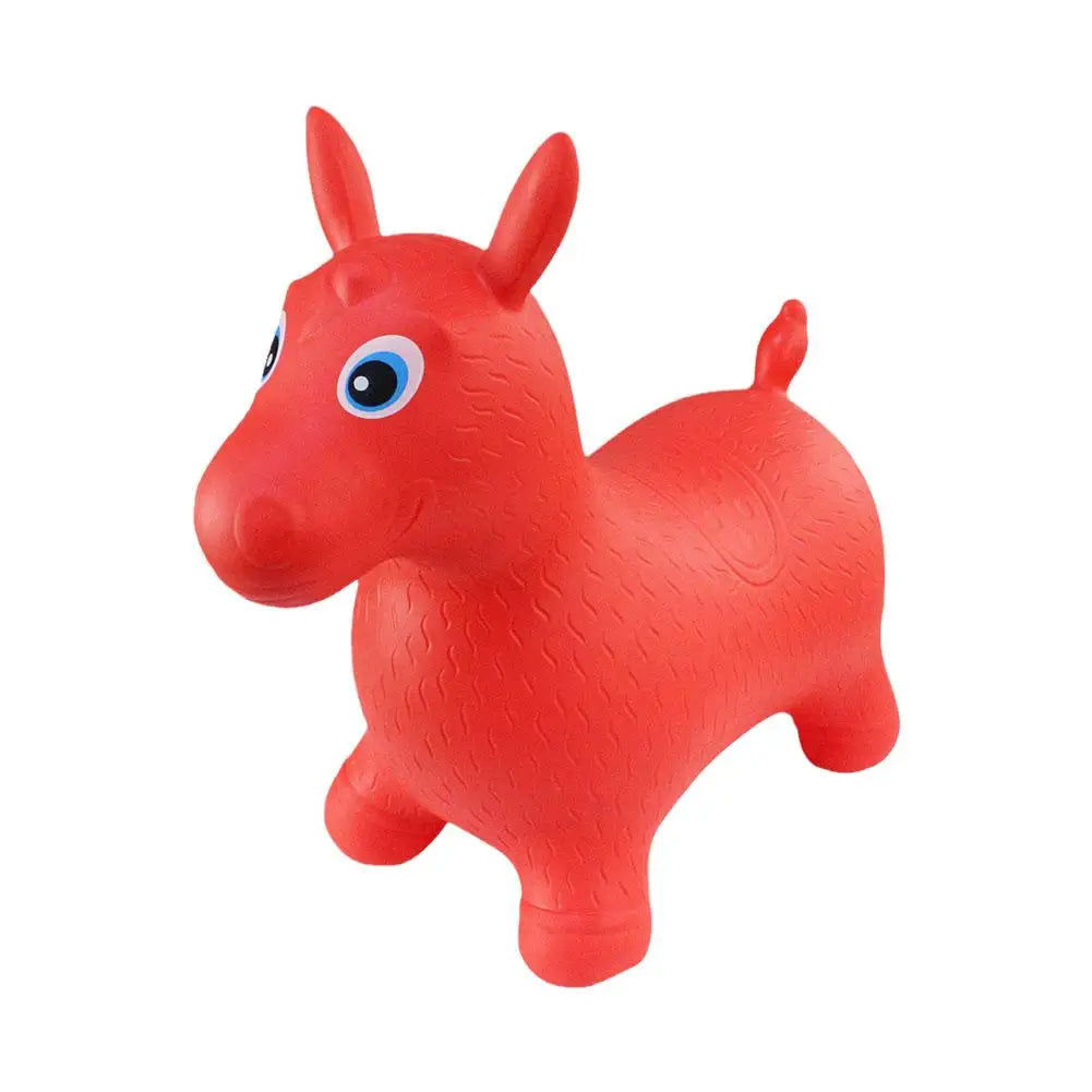 1Pc Kids Animal Inflatable Bouncy Horse Reusable Soft Jumping On PVC Outdoor Horse Play Ride Children Toys Vaulting Leech K1X4