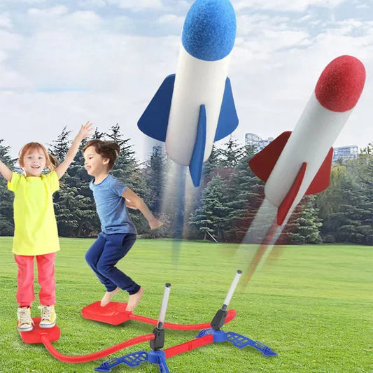 Kids Air Stomp Rocket Foot Pump Launcher Toys Sport Game Jump Stomp Outdoor Child Play Set Jump Sport Games Toys For Children