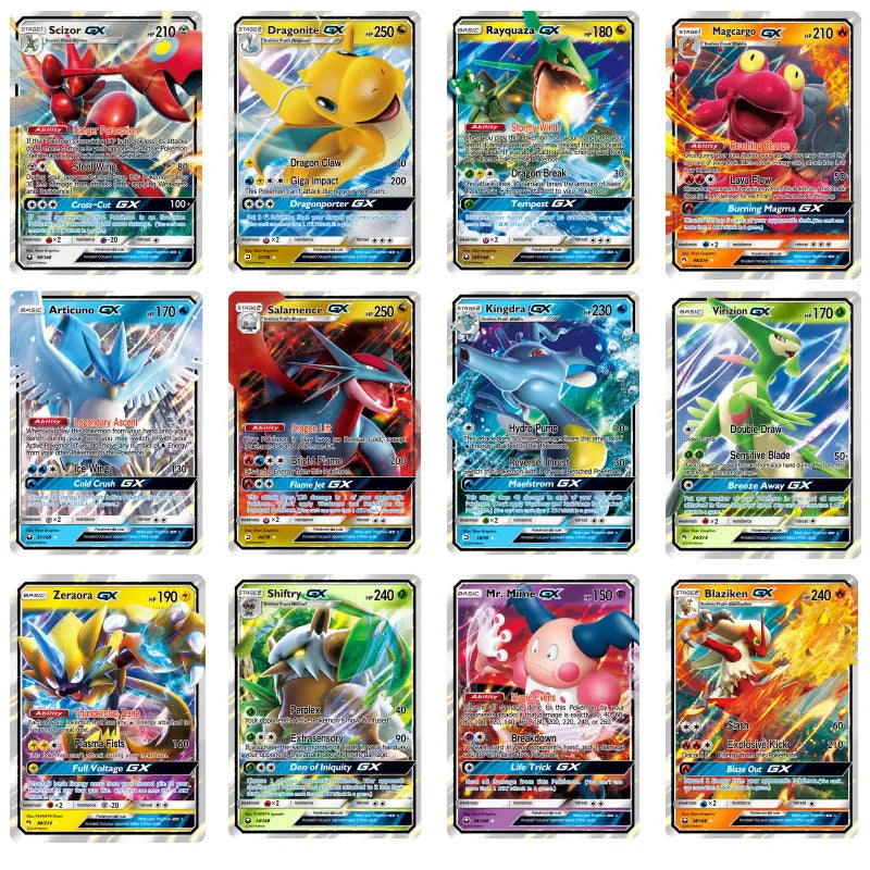 10pcs Pokemon Cards Sun & Moon GX Team Up Unbroken Bond Unified Minds Evolutions Booster Box Collectible Trading Cards Game Toy